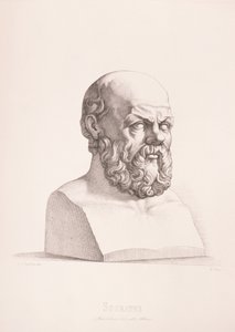 Retrato de Sócrates (c.470-399 a.C.) grabado por B. Barloccini, 1849 de C.C Perkins